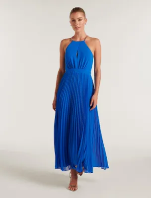 Chloe Chain Halter Midi Dress