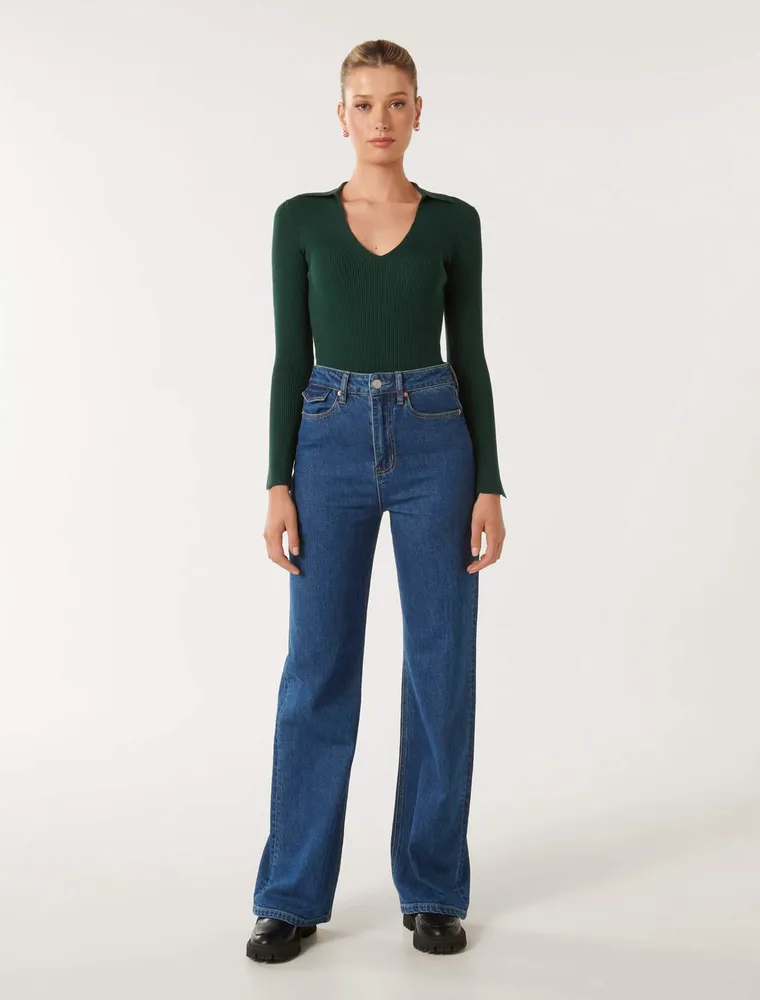 Selena Collar Knit Top