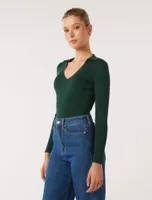 Selena Collar Knit Top