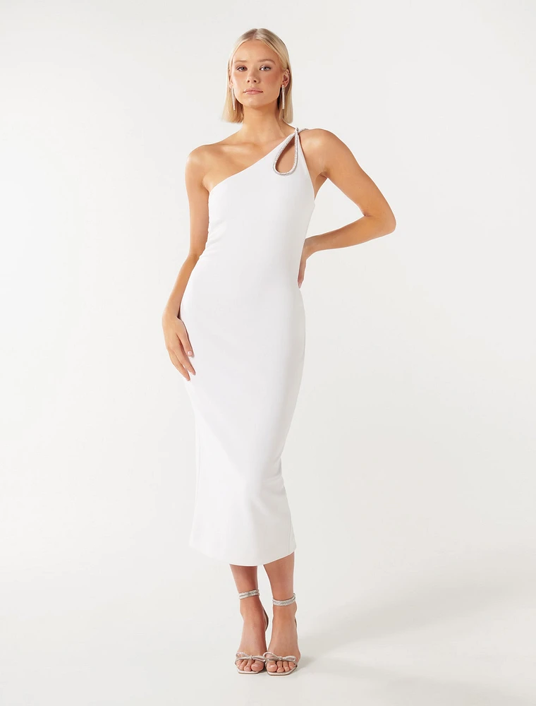 Jasmine Teardrop Bodycon Midi Dress