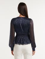 Hailey Plisse Wrap Top