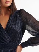 Hailey Plisse Wrap Top