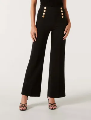 Sara Button Up Slim Flare