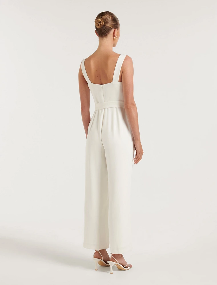 Marie Petite Square Neck Jumpsuit