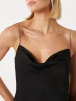 Rosalie Diamante-Strap Cowl Cami