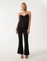 Rosalie Diamante-Strap Cowl Cami