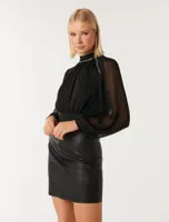 Oriana Open-Back Diamante Blouse