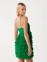 Frankie Ruffle Pleated Mini Dress