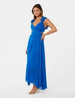 Selena Ruffle Shoulder Maxi