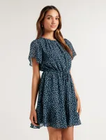 Nahla Petite Flutter-Sleeve Mini Dress