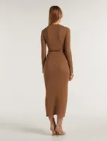 Hannah Belted Midi Knit Dress