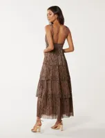 Jade Petite Plisse Midi Dress