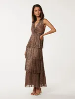 Jade Petite Plisse Midi Dress
