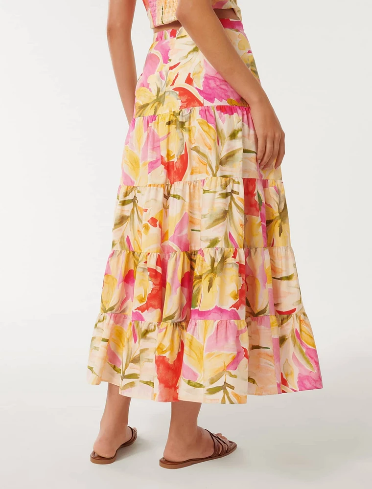 Tilly Tiered Midi Skirt