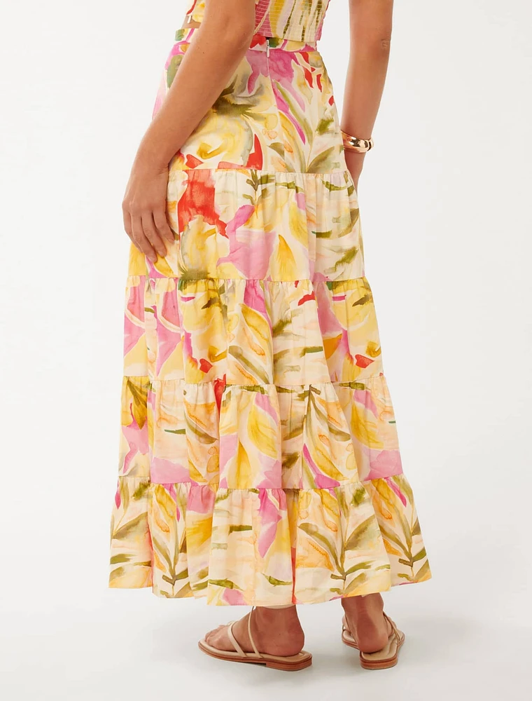 Tilly Tiered Midi Skirt