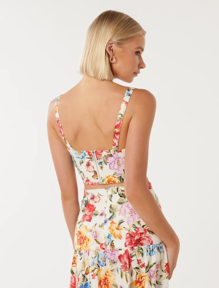 Jennifer Printed Bustier