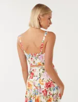Jennifer Printed Bustier