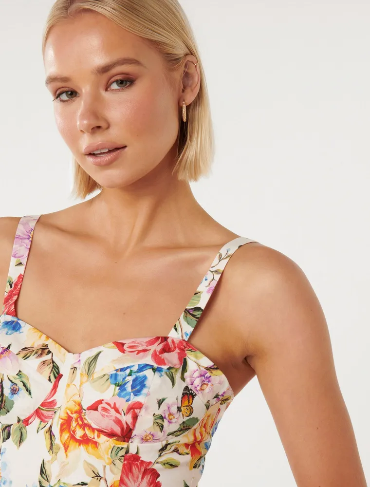 Jennifer Printed Bustier