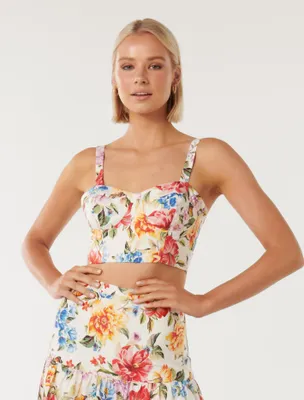Jennifer Printed Bustier