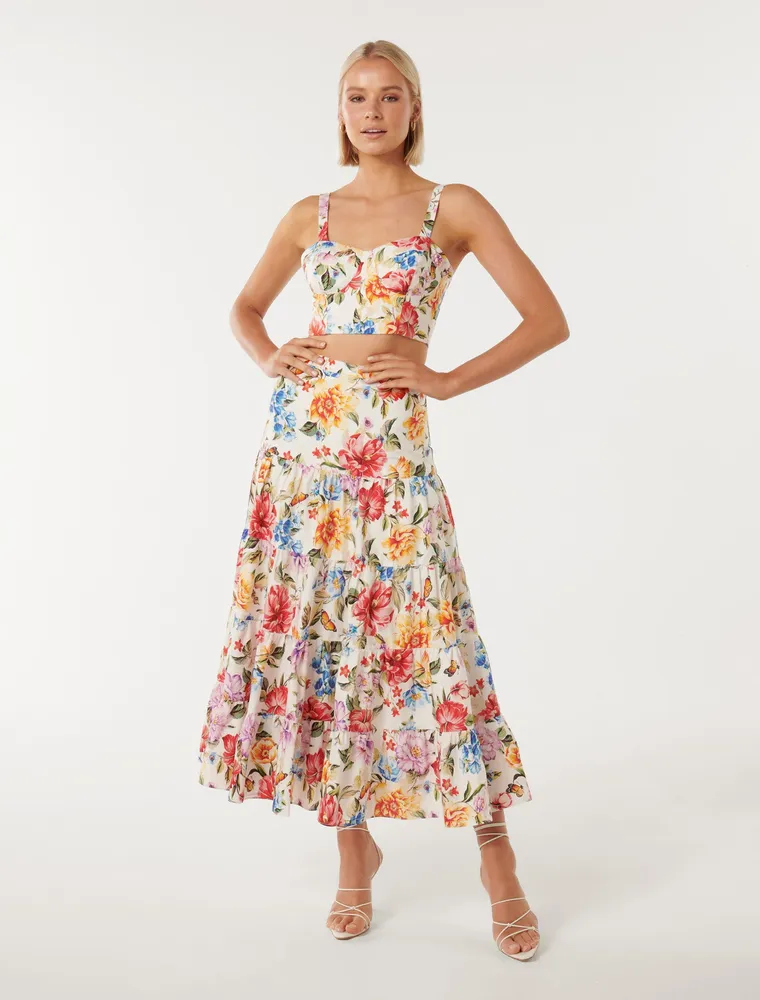 Jennifer Printed Bustier