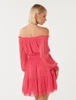 Gisele Off Shoulder Mini Dress