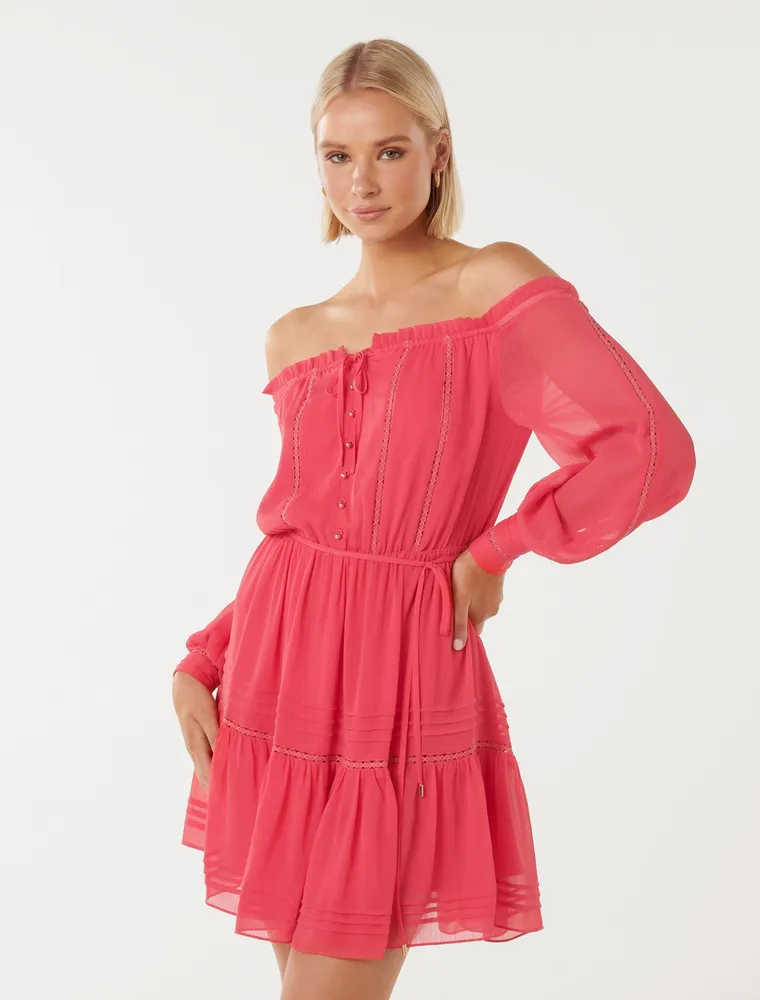 Gisele Off Shoulder Mini Dress