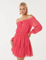 Gisele Off Shoulder Mini Dress