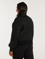 Carrie Curve Metallic Knit Sweater in Black - Size 12 to 20 - Women's Plus Size Sweaters