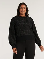 Carrie Curve Metallic Knit Sweater