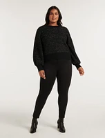 Carrie Curve Metallic Knit Sweater in Black - Size 12 to 20 - Women's Plus Size Sweaters