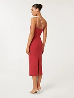 Jasmine Teardrop Bodycon Midi Dress