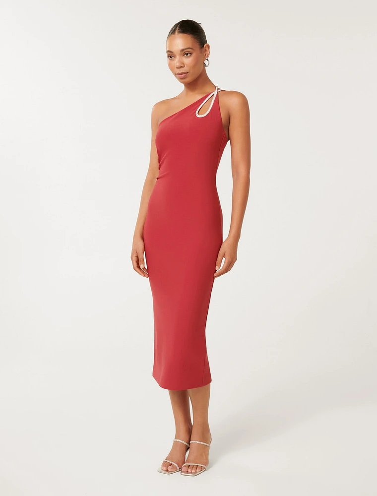 Jasmine Teardrop Bodycon Midi Dress