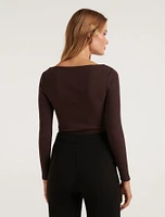 Brie Boat Neck Long Sleeve Top