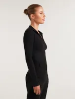 Paris V-Neck Polo Long Sleeve Top