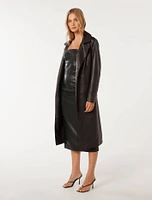 Ronnie Vegan Leather Trench Coat