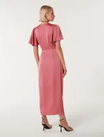 Estelle Flutter Sleeve Midi Dress