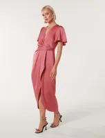 Estelle Flutter Sleeve Midi Dress