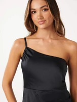 Kelly Petite One-Shoulder Maxi Dress