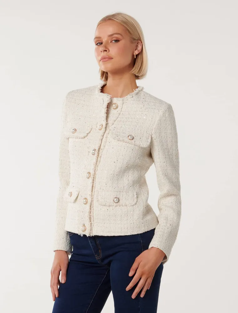 Cotton Traders Boucle Jacket