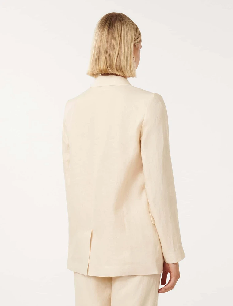 Lacey Linen Blazer Pearl - 0 to 12 Women's Blazers