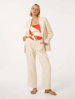 Lacey Linen Blazer Pearl - 0 to 12 Women's Blazers