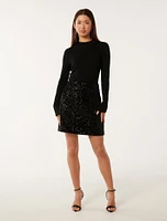 Sierra Sequin Mini Skirt