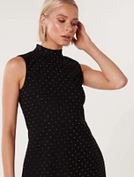 Sophie Embellished Mini Shift Dress Black - 0 to 12 Women's Dresses