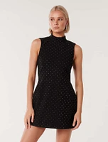 Sophie Embellished Mini Shift Dress Black - 0 to 12 Women's Dresses