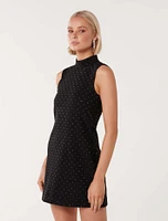 Sophie Embellished Mini Shift Dress Black - 0 to 12 Women's Dresses