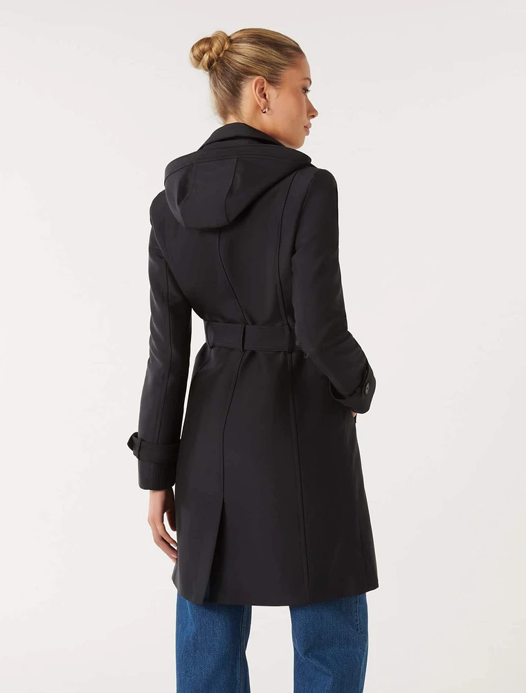 Sabrina Hooded Trench