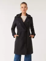 Rae Hooded Trench Coat