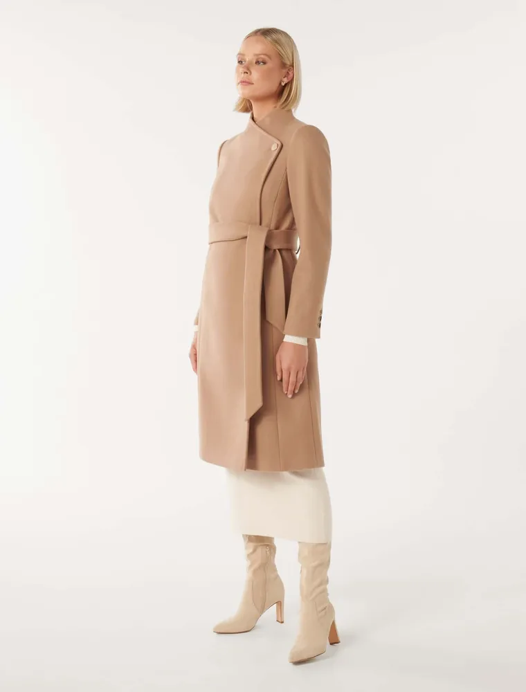 Brodie Funnel-Neck Coat