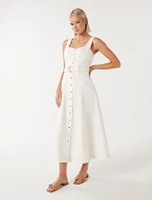 Maja Denim Dress White - 0 to 12 Women's