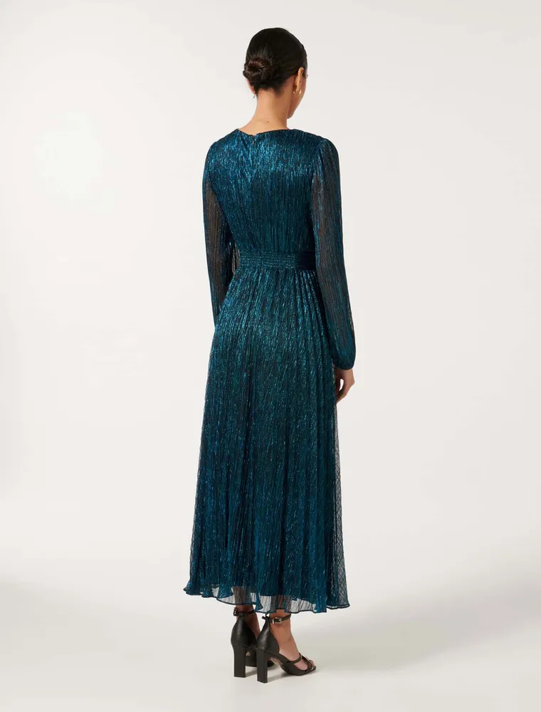Brooklyn Petite Pleated Plisse Midi